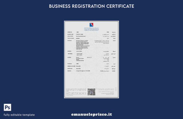 stile verificato Licenza industriale Emirati Arabi Uniti Al Hamriyah Modello Wor